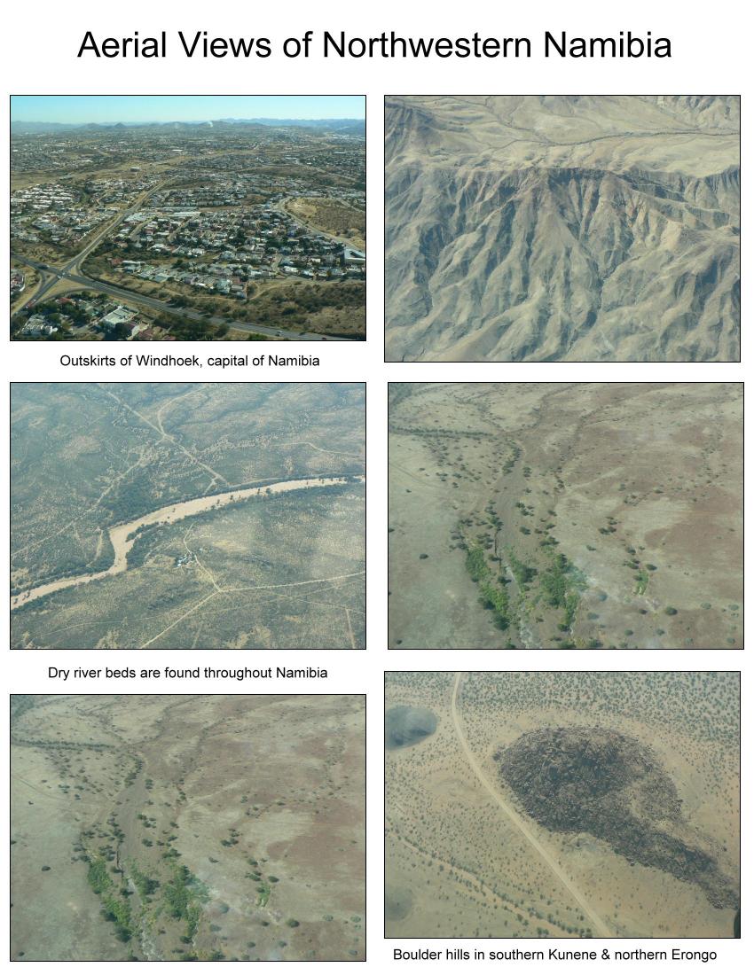Aerial views of northwest Namibia