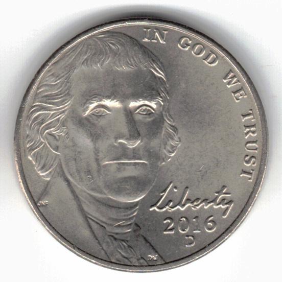 2016-D nickel