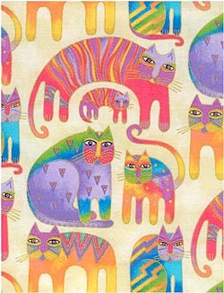 Laurel Burch cat fabric #2