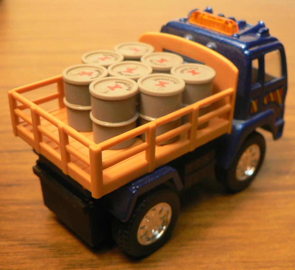 Fuel drums delivery truck
