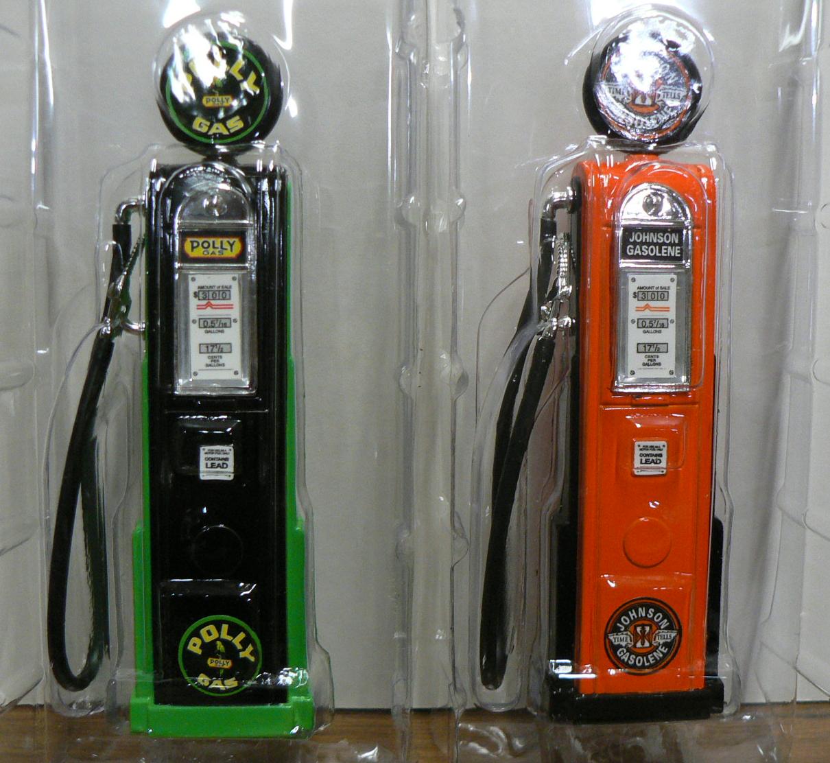 Vintage gas pumps, Johnson, Polly