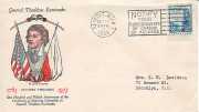 Scott 734, 5c Kosciuszko, Linprint cachet, Detroit cancel
